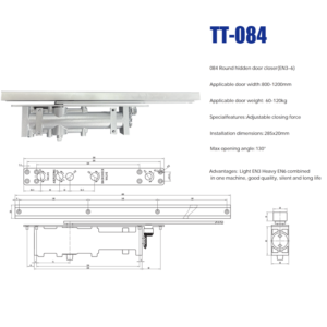 TT-084 Hydraulic Concealed Door Closer
