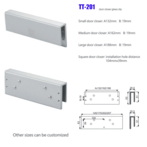 TT-201 Hydraulic Door Closer glass clip