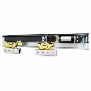 THETOP TT-250 automatic sliding door operator with gold hanging wheel brackets on a white background