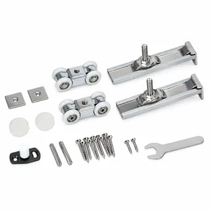 TT-J014 sliding door hanging wheel roller and hanger kit on white background