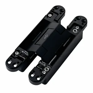 TT-0A black hydraulic concealed door hinge on a white background