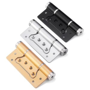 Door Hydraulic Hinge 5" Self Closing Door Hinges, Non Mortise Door Hinge, Soft Close Door Hinges with Silent Hydraulic Buffering for Interior, Laundry Rooms, Bedrooms Door