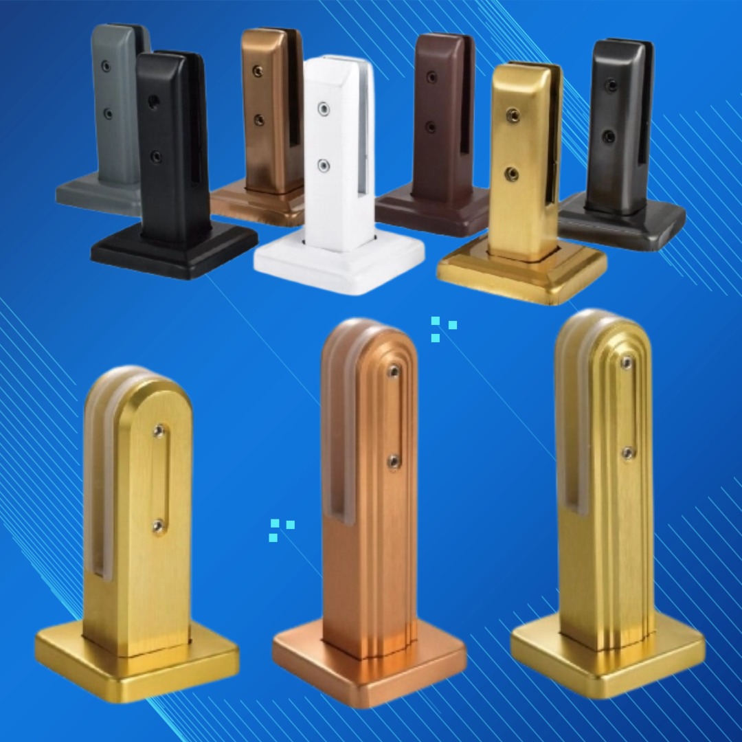 Glass guardrail fixing clip