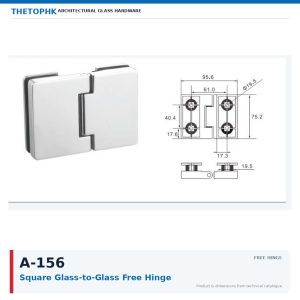 A-156 Square Glass-to-Glass Free Hinge