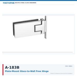 A-183B Plate-Mount Glass-to-Wall Free Hinge