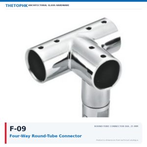F-09 Four-Way Round-Tube Connector