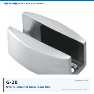 G-20 Oval U-Channel Glass Door Clip