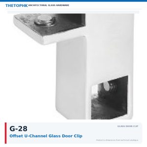 G-28 Offset U-Channel Glass Door Clip