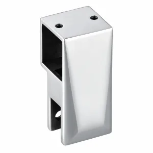 A-124 Diamond-Profile Fixed Glass Hinge on a white background