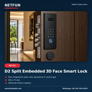 NF-D2 Embedded 3D Face Recognition Smart Door Lock