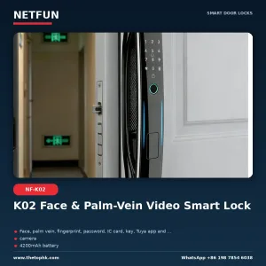 NF-K02 Face & Palm-Vein Video Smart Door Lock