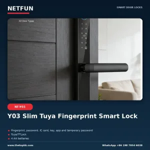 NF-Y03 Slim Tuya Fingerprint Smart Door Lock
