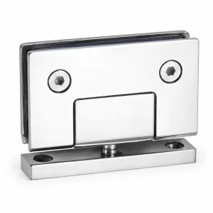 A-115C 360 Degree Rotating Glass Hinge in stainless steel on a white background