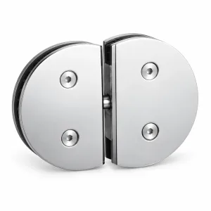 A-116 Round 360 Degree Rotating Hinge in stainless steel on a white background