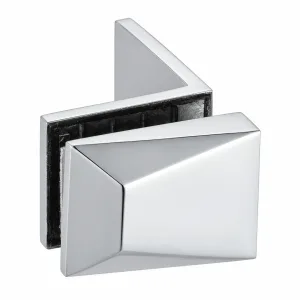 A-125 Diamond-Profile Corner Glass Hinge on a white background