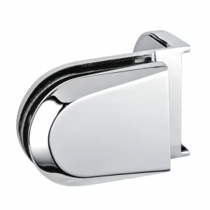 A-131 Rounded Diamond Corner Glass Hinge on a white background