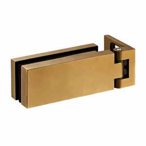 A-135 Bronze Heavy-Duty Glass-to-Wall Hinge on a white background