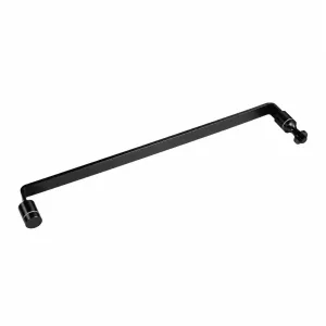 A-149 black semicircular glass support bar on white background