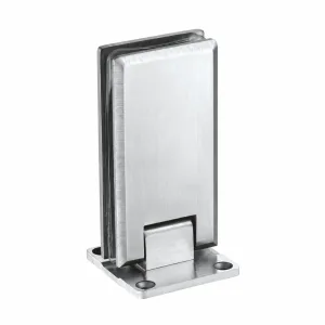 A-160 Rectangular 80 Series Compact Glass Clamp on white background