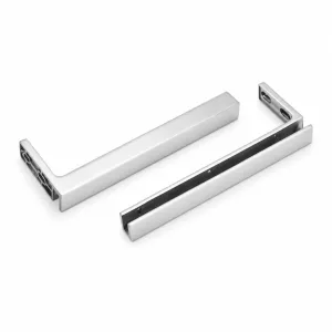 A-200 Square U-Shaped Glass Door Pull Handle on a white background
