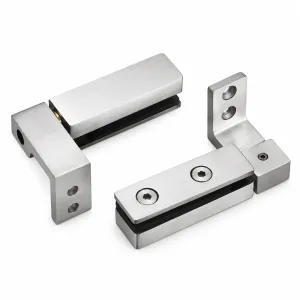 A-204 Offset Glass-to-Wall Pivot Free Hinge Set on a white background
