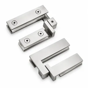 A-207 Multi-Component Pivot Glass Hinge Set on a white background
