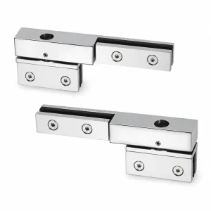 A-209 Heavy-Duty Modular Pivot Glass Hinge Set on a white background