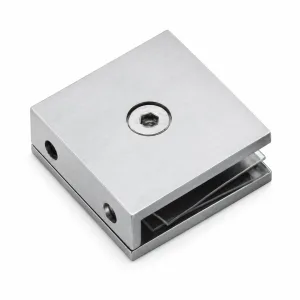 B-01 Square Fixed Glass Panel Connector on a white background