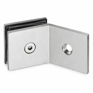 B-04 Angled Glass-to-Wall Fixed Connector on a white background