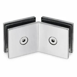 B-05 Angled Glass-to-Glass Fixed Connector on a white background