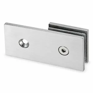 B-06 Straight Fixed Glass Panel Connector on a white background
