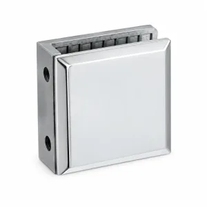 B-08 Square Fixed Glass Panel Clamp on a white background