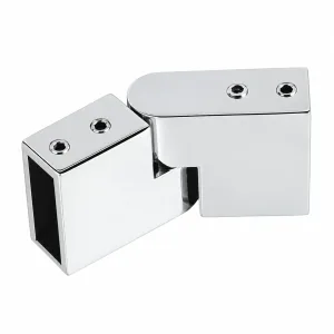 C-06 adjustable swivel 10 × 30 mm glass support-bar connector on white background