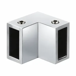 C-12 90-Degree Corner Support-Bar Connector 10 x 30 mm on white background