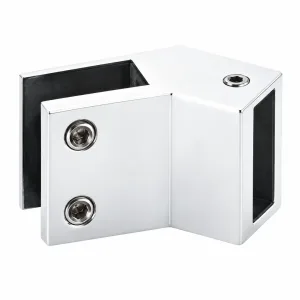 C-13 Glass-Mount 90-Degree Support-Bar Connector 10 x 30 mm on white background