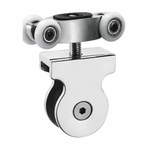 D-10 Round-Body Two-Wheel Door Roller on white background