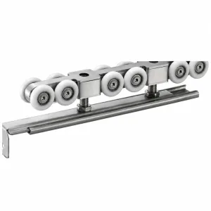 D-28 Six-Wheel Wooden Door Roller on white background