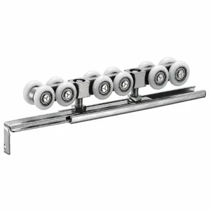 D-29 Dual-Hanger Wooden Door Roller on white background