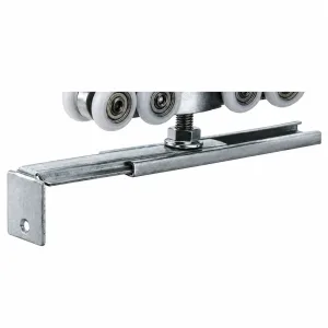 D-32 Compact Four-Wheel L-Bracket Roller on white background