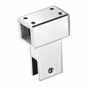 E-05 Glass-Mount T Bar Connector on a white background