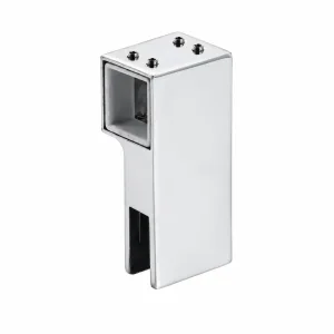 E-09 Vertical Glass-Mount End Connector on white background