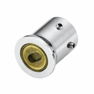 F-01 Round-Tube End Connector Socket on a white background