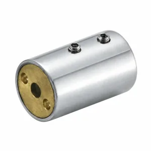 F-04 Straight Round-Tube Sleeve Connector on a white background