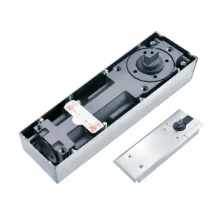 F-75 hydraulic floor spring with uncovered and covered units on a white background