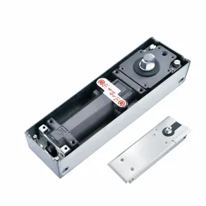 F-75V hydraulic floor spring with uncovered and covered units on a white background