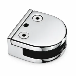 G-09 Rounded Glass Pivot Clamp showing the metal body, fasteners and clamping opening on a white background