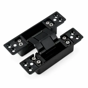 TT-07 black 3D adjustable concealed door hinge on a white background