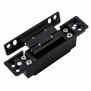 TT-08 black 3D adjustable concealed door hinge on a white background