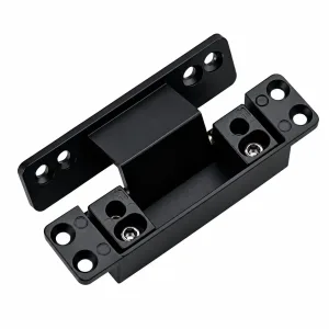 TT-11 black 2D adjustable concealed door hinge on a white background