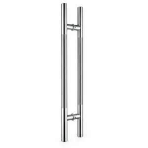 TT-2001 stainless steel glass door pull handle on a white background